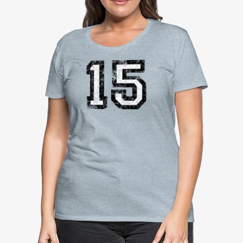 Number 15 (Vintage White) 15th Birthday - Women's Premium T-Shirt