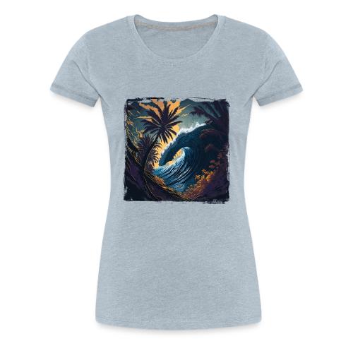 Moonlight Jungle Wave - Women's Premium T-Shirt