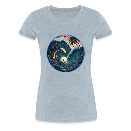 Double Barrel Flower Wave - Women's Premium T-Shirt
