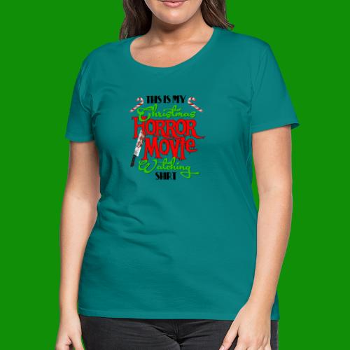 Christmas Horror Movie Watching Shirt - Women's Premium T-Shirt