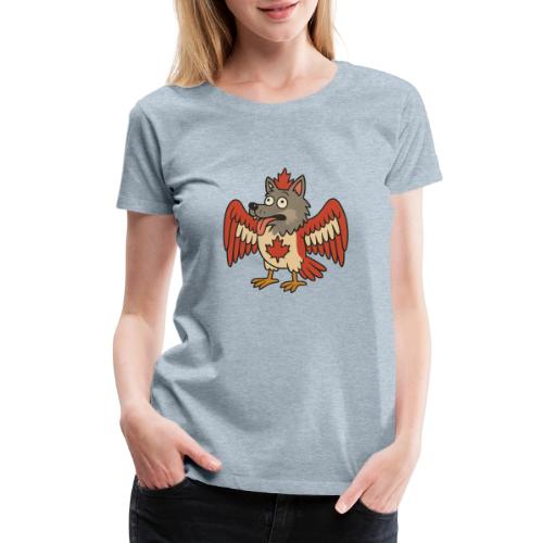 Maple-Mad Wolfbird – Quirky Canadian Creature - Women's Premium T-Shirt