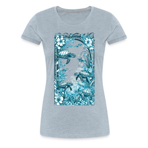 Sea Turtle Forest - Women's Premium T-Shirt