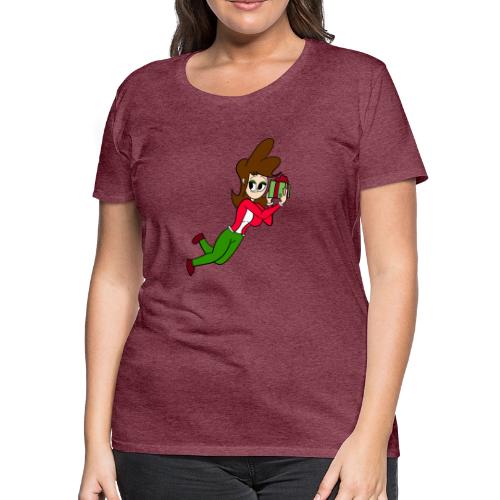 Coll Holding a Present - Women's Premium T-Shirt