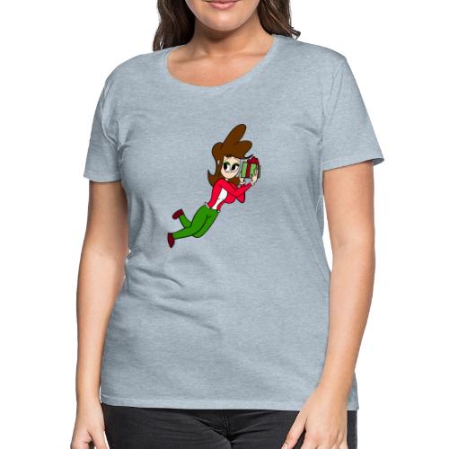 Coll Holding a Present - Women's Premium T-Shirt