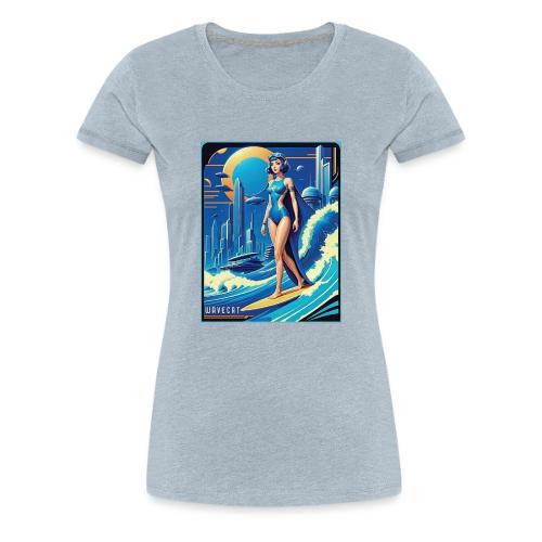 Art Deco City Surfer - Women's Premium T-Shirt