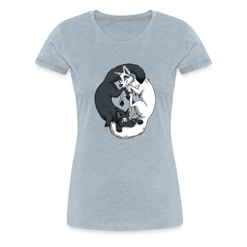 Yin Yang Foxes - Women's Premium T-Shirt