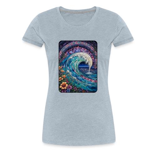 Stained Glass Wave - Women's Premium T-Shirt