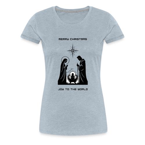 Joy to the World T-Shirt | Minimalist Nativity - Women's Premium T-Shirt
