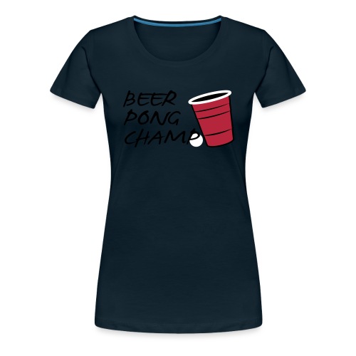 Beer Pong Champ 3 Color Vector - Women's Premium T-Shirt