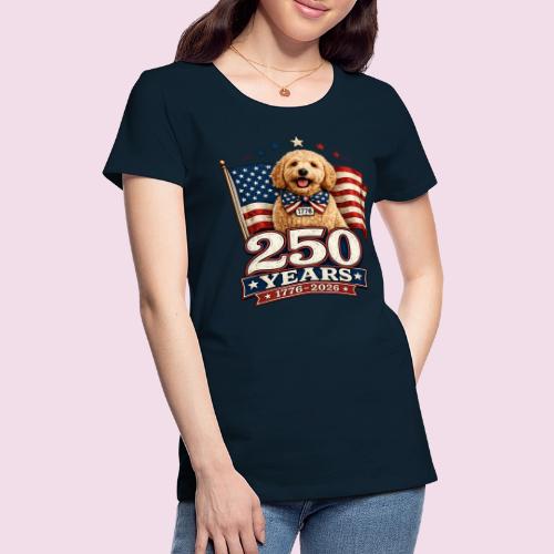 America 250 Dog Mom Goldendoodle - Women's Premium T-Shirt