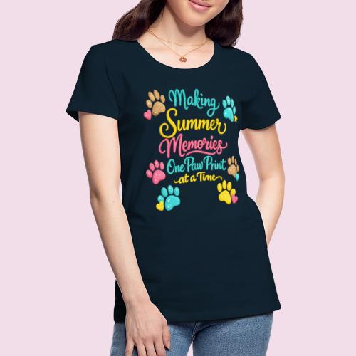 Making Summer Memories Faux Embroidery - Women's Premium T-Shirt