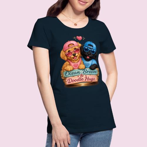 Ocean Breeze & Doodle Hugs - Women's Premium T-Shirt