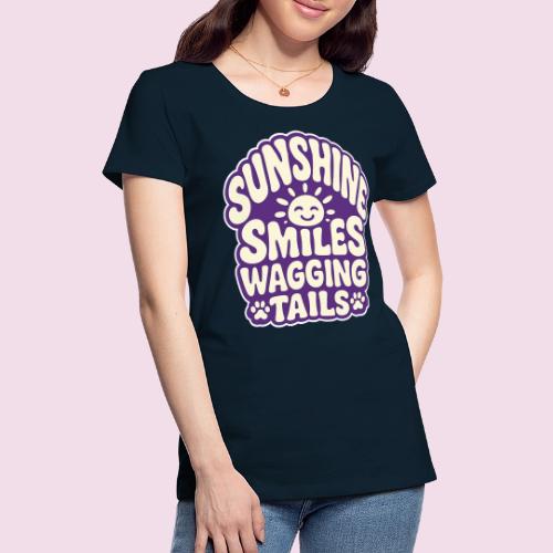 Sunshine Smiles Wagging Tails - Women's Premium T-Shirt