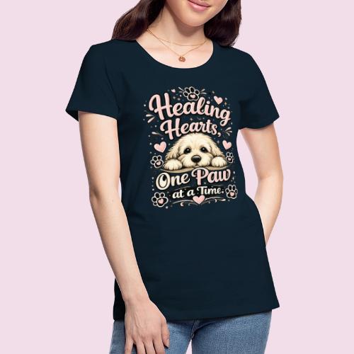 Healing Hearts, One Paw at a Time - Women's Premium T-Shirt