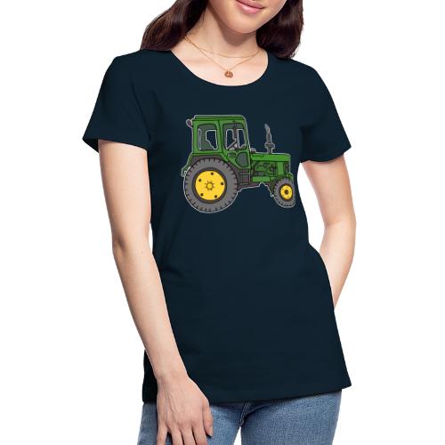 Green tractor, farm tractor, engineering vehicle - Women's Premium T-Shirt