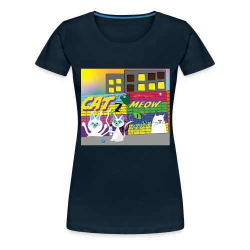 Street art cat - Women's Premium T-Shirt