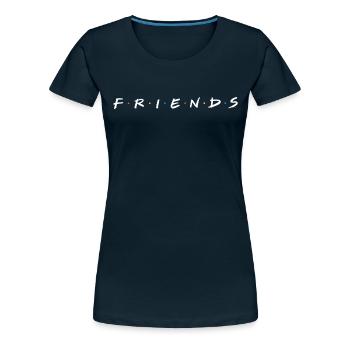 Logo amis - T-shirt premium pour femmes - bleu marine profond - Devant - Lela (165cm)