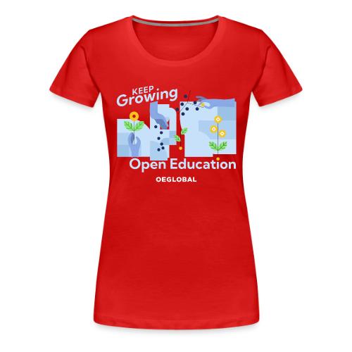 Keep Growing Open Education (dark) - Women's Premium T-Shirt