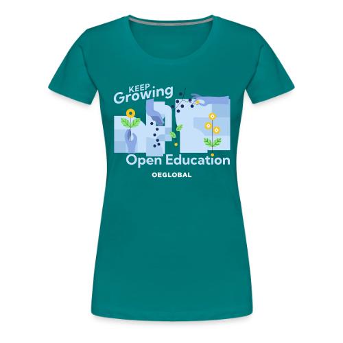 Keep Growing Open Education (dark) - Women's Premium T-Shirt