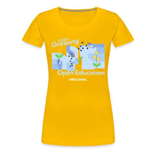 Keep Growing Open Education (dark) - Women's Premium T-Shirt