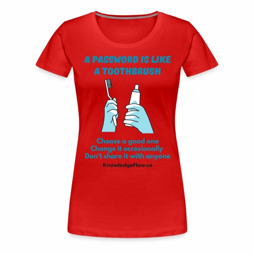 A Password is Like a Toothbrush...(2) - Women's Premium T-Shirt