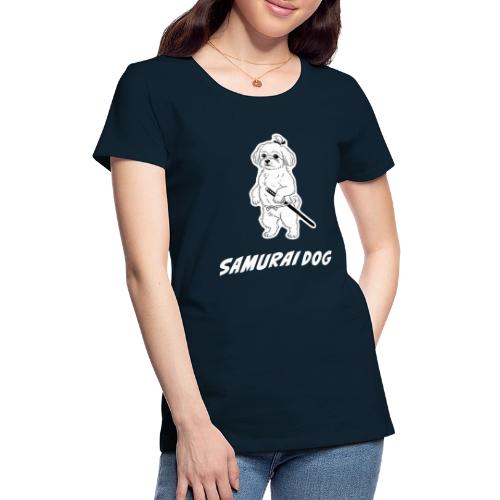 Samurai Maltese Katana Warrior Dog Tee - Women's Premium T-Shirt