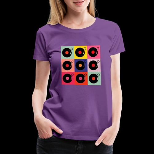 Records in the Fashion of Warhol - Women's Premium T-Shirt