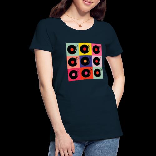 Records in the Fashion of Warhol - Women's Premium T-Shirt