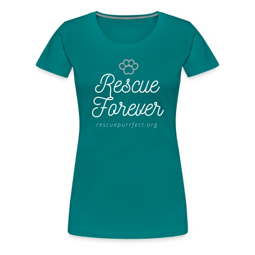 Rescue Forever White/Dark Background - Women's Premium T-Shirt