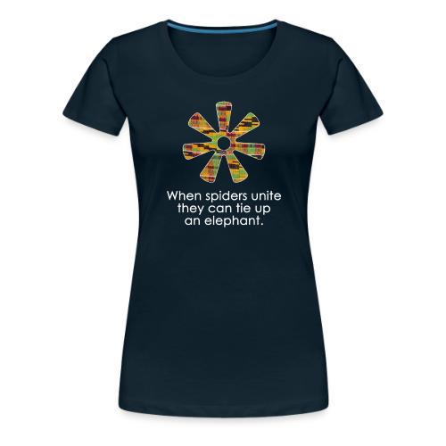 Ananse Ntentan - Spider's Web Adinkra Symbol - Women's Premium T-Shirt