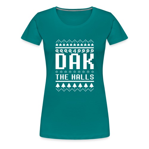 Dak The Halls Ugly Christmas Sweater - Women's Premium T-Shirt