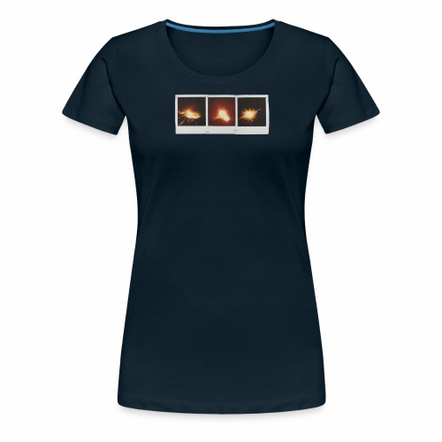 Firework Tryptich on Polaroids - Women's Premium T-Shirt
