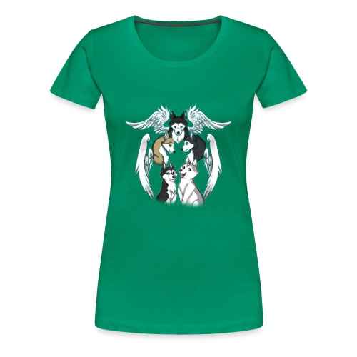 Siberian Husky Angels - Women's Premium T-Shirt