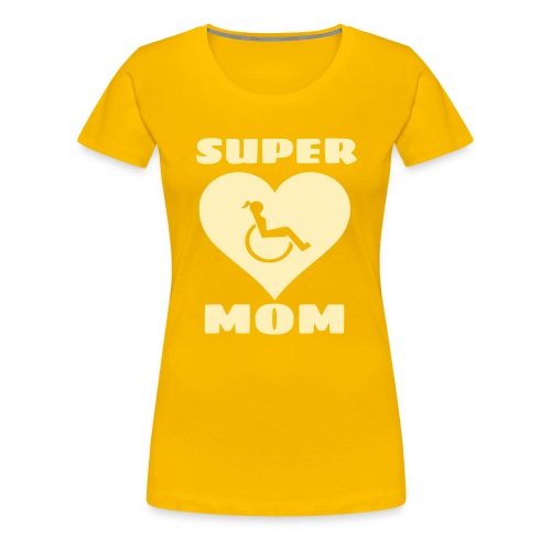Super wheelchair mom, super mama - Women's Premium T-Shirt