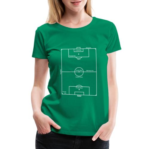 Soccer Pitch layout guide - Women's Premium T-Shirt