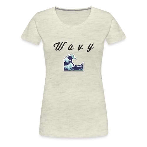 Wavy Abstract Design. - Women's Premium T-Shirt