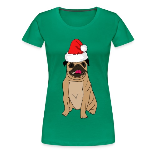 Christmas Pug - Women's Premium T-Shirt
