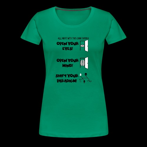 Open All Night With The Living Geeks - Women's Premium T-Shirt