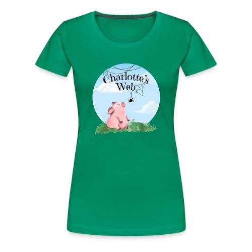 Charlotte's Web (White Text) - Women's Premium T-Shirt