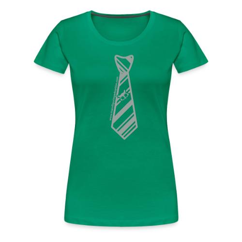 silver-tie-tshirt-01 - Women's Premium T-Shirt