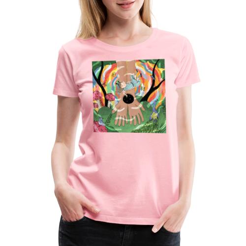 Falling into Jesus' Wonderland - Women's Premium T-Shirt