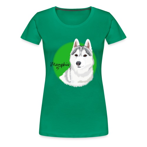 Memphis the Husky from Gone to the Snow Dogs - Women's Premium T-Shirt