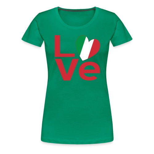 Italian LOVE in Red - Women's Premium T-Shirt