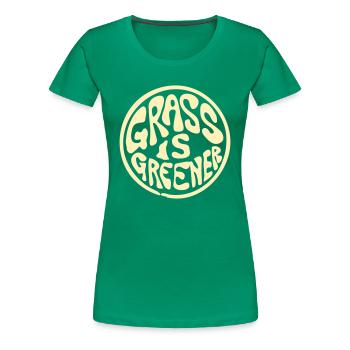 Grass is Greener - Women's Premium T-Shirt - kelly green - Front - Alina (174cm)