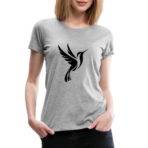 Hummingbird Spot Logo in Black - Women's Premium T-Shirt