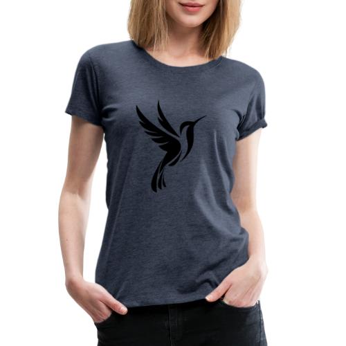 Hummingbird Spot Logo in Black - Women's Premium T-Shirt