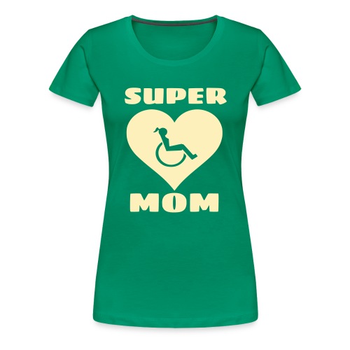 Super wheelchair mom, super mama - Women's Premium T-Shirt