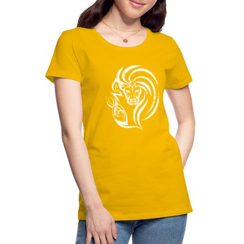Fierce Lion Logo in White - Women's Premium T-Shirt