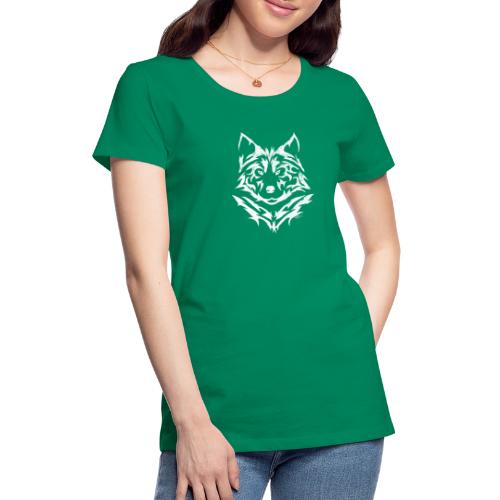 The Wolf - Face On (white) - Women's Premium T-Shirt