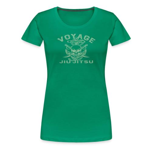Anchor Rope and Skull in Tan - Women's Premium T-Shirt